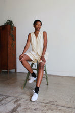 Load image into Gallery viewer, 90s Silk Linen Nude Hued 2-Piece Vest + Shorts