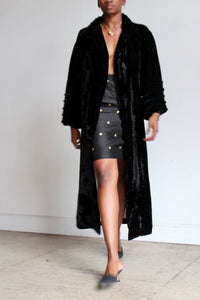 1980s Black Raw Silk Polka Dot 3 Piece Set