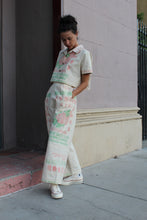 Load image into Gallery viewer, Malayan Rose Patchwork Cropped Button-up