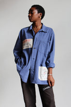 Load image into Gallery viewer, Fiddlin’ Kitty Railroad Stripe Workwear Long Sleeve Button Up