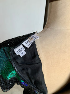 1980s Oleg Cassini Sequined Top
