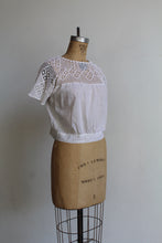 Load image into Gallery viewer, Edwardian White Cotton Crochet Blouse