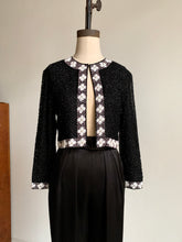 Load image into Gallery viewer, 80s Black Beaded Jacket