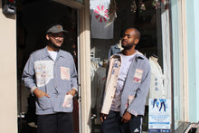 Load image into Gallery viewer, New Rose Rice Sack Blue Grey Long Sleeve Button-Up