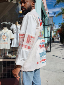 Lotus Flower Rice Sack Work Shirt