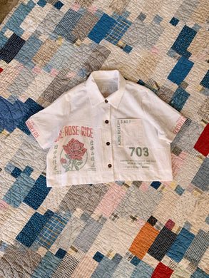 Calrose Rice Sack Crop Top