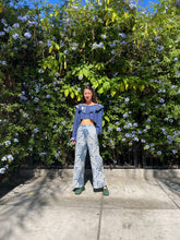 Load image into Gallery viewer, Antique Calico Silk Ruffle Blouse | Size S-M