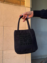 Load image into Gallery viewer, 1990s does 1940 Black Swirl Soutache Handbag