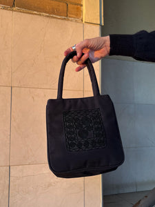 1990s does 1940 Black Swirl Soutache Handbag