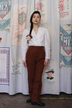 Load image into Gallery viewer, 1980s Oleg Cassini White Linen Cutwork Lace Blouse 